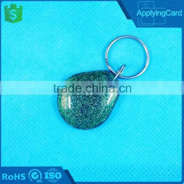 EM4100 keyfob login card for attendance system key tag with metal ring