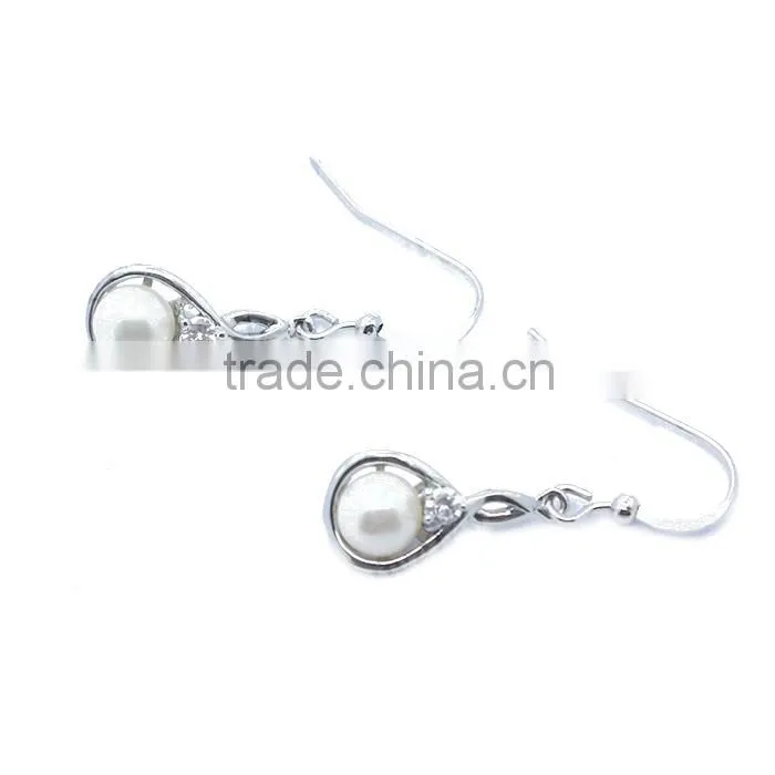 New arrivel wholesale 925 sterling silver magnetic pearl earrings for wedding