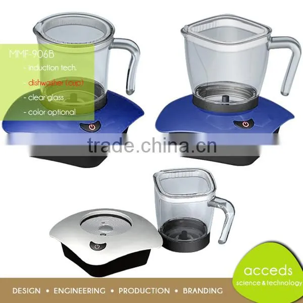 Eco-Friendly Two Buttons Operation Automatic Milk Frother with Handle