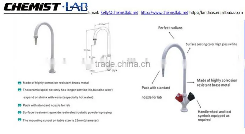 Bench Mounted Portable Hospital One Head Faucets in Physics/Chemistry/Maths Laboratory Furniture