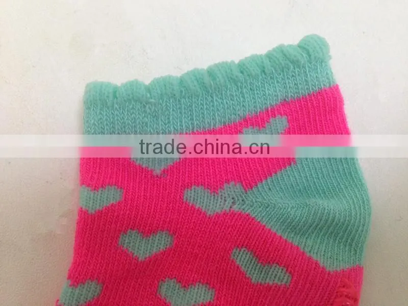 NEW STYLE lovely flower welt and good quality popular fancy baby cotton socks