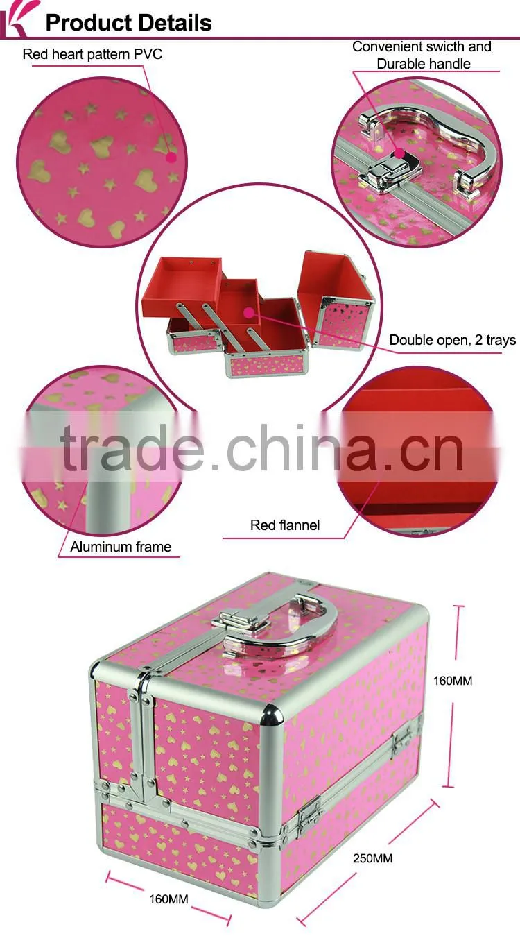 Factory Price New Design Multi-Functional Custom Logo Pvc Cheap Makeup Vanity Cases
