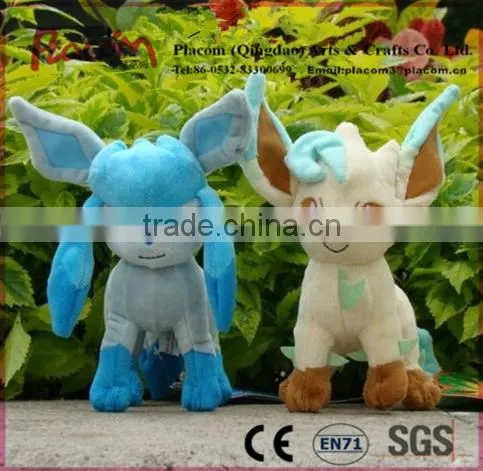 High-quality Official Cheap Cute 2 Pcs Rare Leafeon & Glaceon Pokemon Plush Toy Cuddly Stuffed Animal Doll for Wholesale
