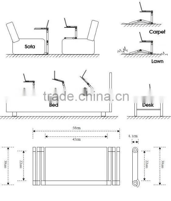Adjustable laptop stands laptop folding table