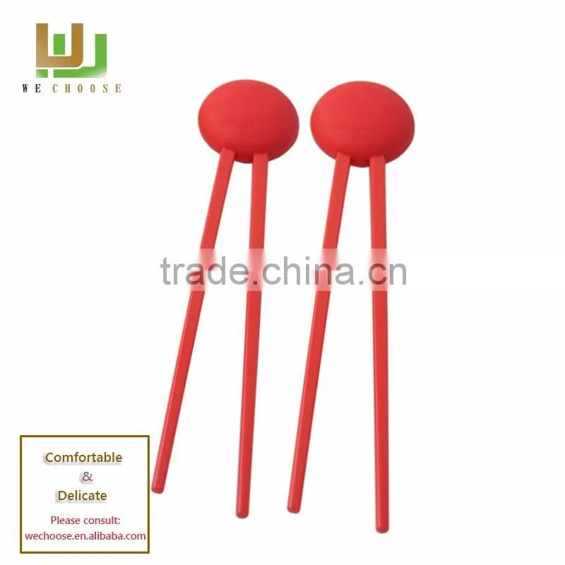 Promotional Eco-Friendly bulk silicone chopsticks custom printed chopstick sleeve wholesale baby chopstick helper