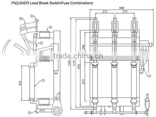 NEW! LBS 24KV FN24 Indoor H.V. Vacuum Load Break Switch With Fuse And Without Fuse