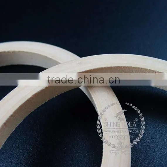 8mm width 68mm diameter natural log wood round simple bracelet bangle DIY painting bracelet supplies 1900116