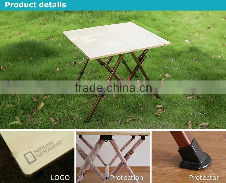 China height adjustable folding bamboo table outdoor use supplier