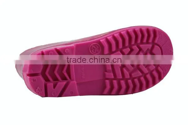 Pink color cheap PVC rain boots wholesale girls PVC boots