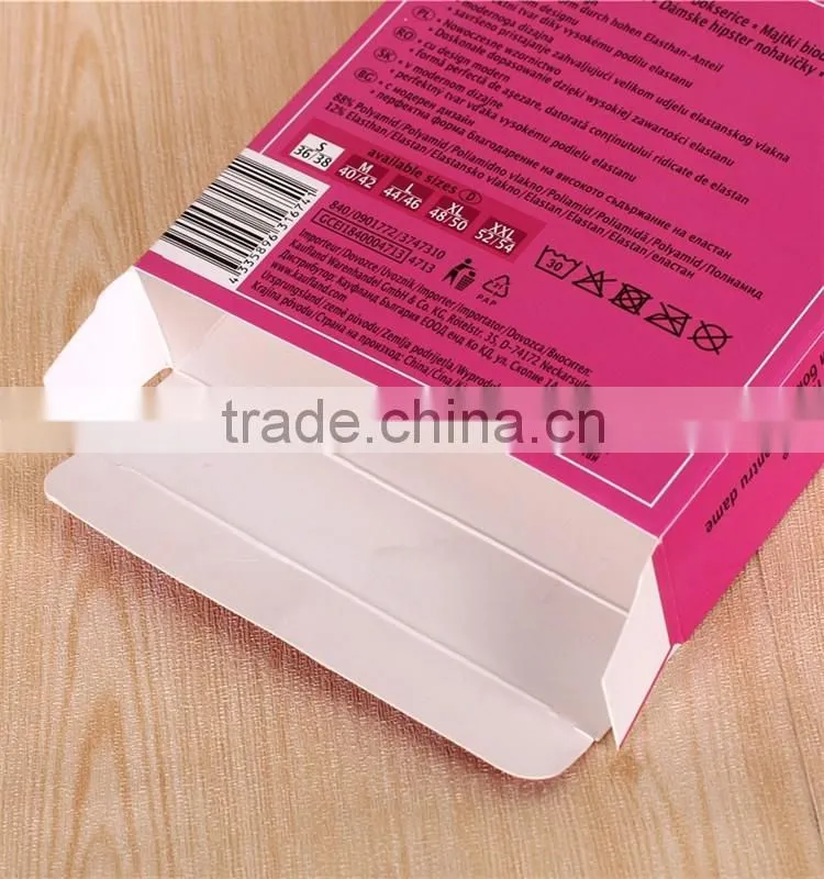 Colorful Printed Customized cardboard lingerie packaging box