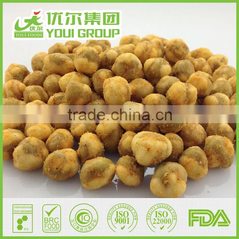 Bean snacks coated and flavored green peas manufacturer