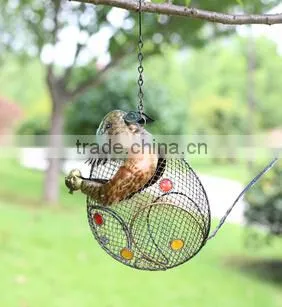 Wholesale New Metal Suet Wildlife Bird Feeder Garden Outdoor Birdfeeder Easy Fill & Clean Cage