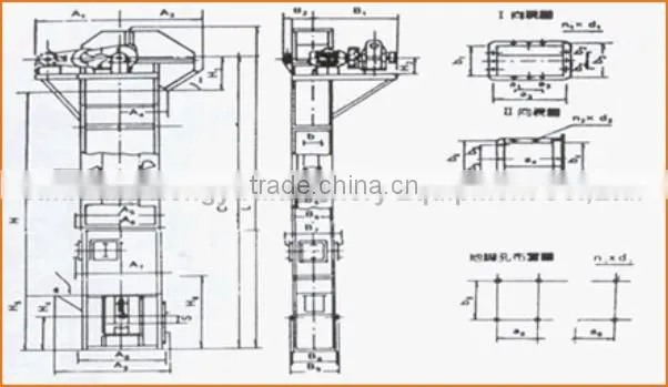 China bucket elevator for distributor manufacture