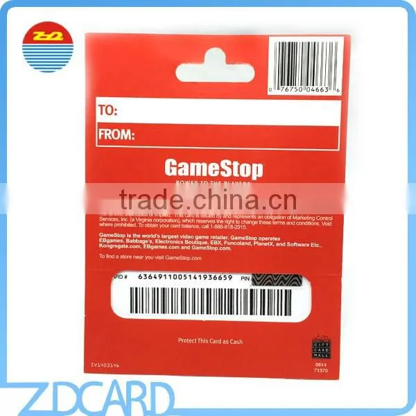 Plastic Gift/Membership Card with Backer/Holder Card