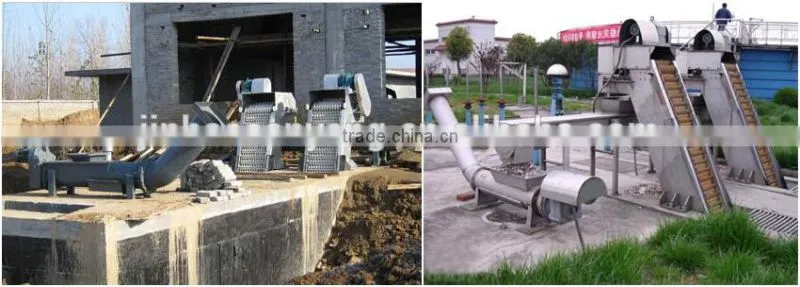 Municipal sludge dewatering shaftless screw press
