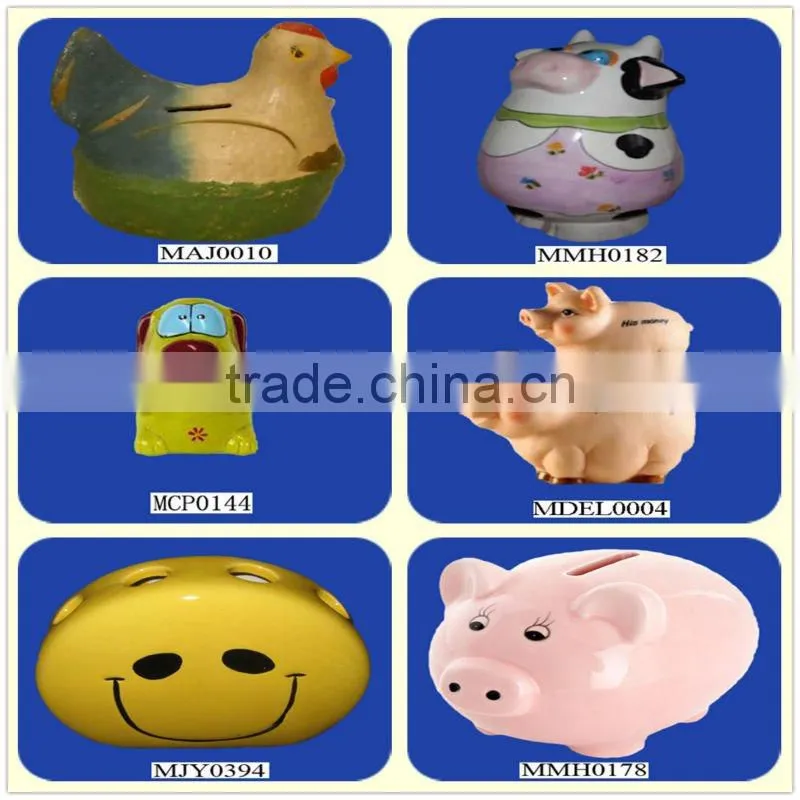 Cute ceramic chicken money saving box