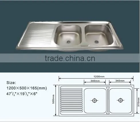 Export Indonesia single bowl single drainer stainless steel kitchen sink