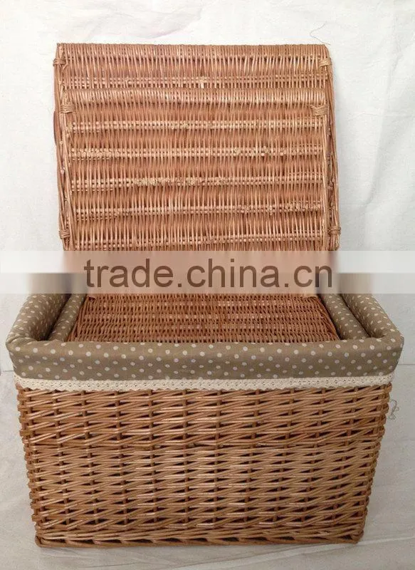 wicker nested storage boxes with lids