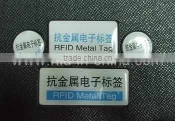 Mini Size Waterproof HF 13.56 MHz rfid crystallized tags on Metals