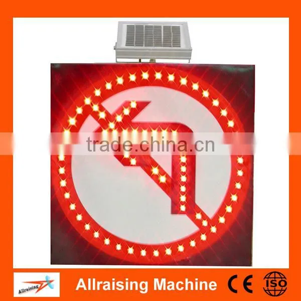 Aluminum Solar LED Prohibition Traffic sign