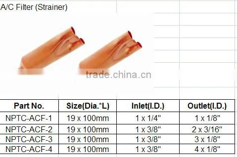 copper filter dryer