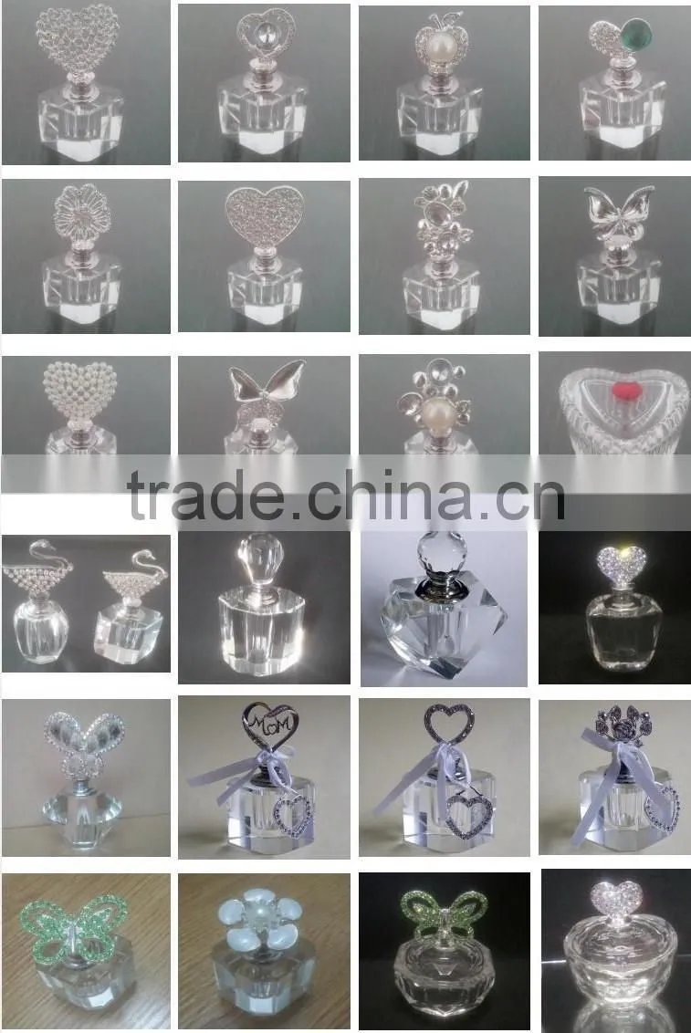 jewelled clear crystal trinket boxes set with mirror tray