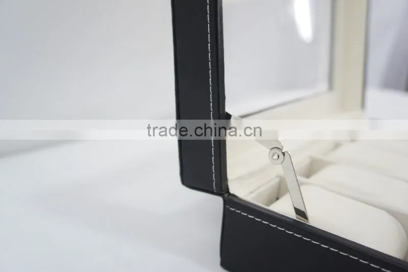 Watch Box Large 6 Mens Black PVC Display
