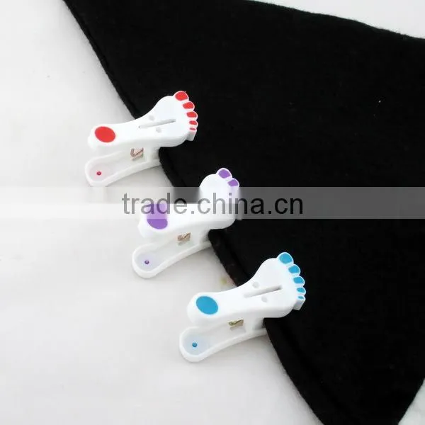 12PCS Plastic foot sharp mini clothespin