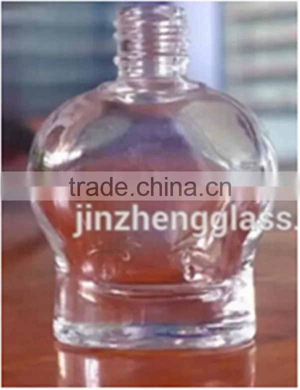 15ml clear round ball shaped glass nail polish bottle