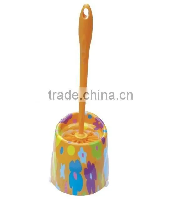 PP printed toilet brush with base
