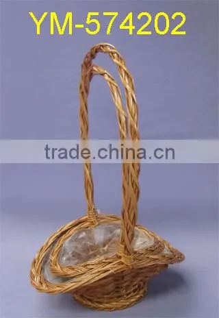 Small Size Willow Basket Round With Handle
