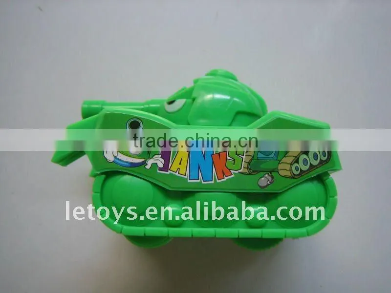 solid color inertia plastic mini tank car toy