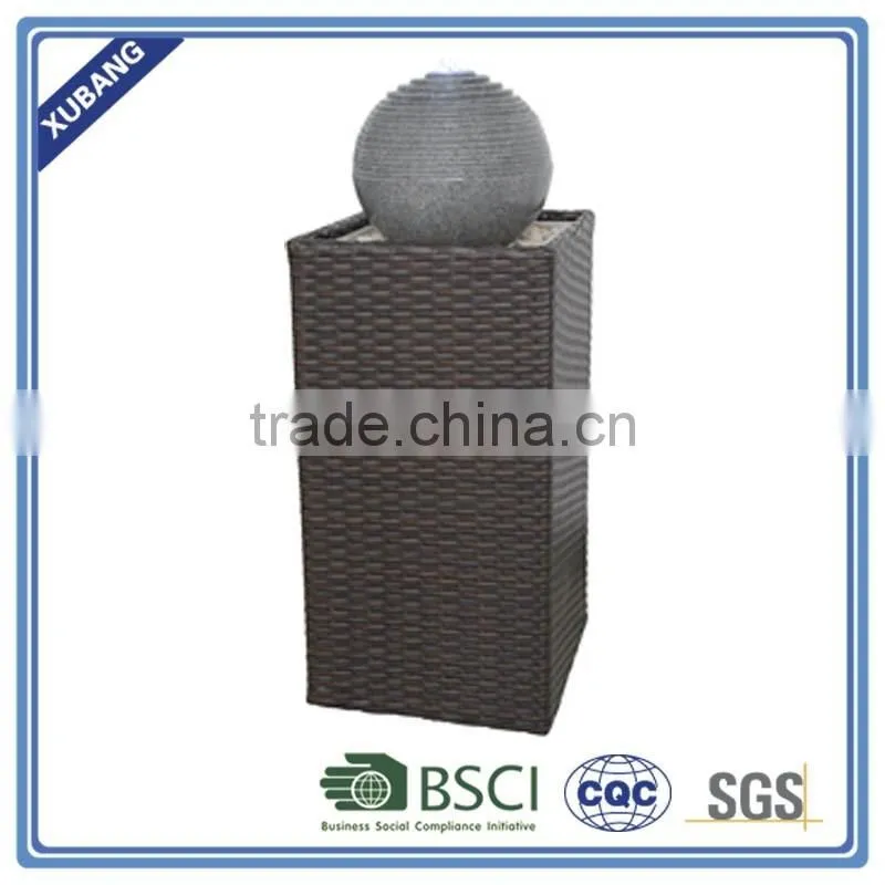 Large home decor water fountain rattan sphere fountain waterfall