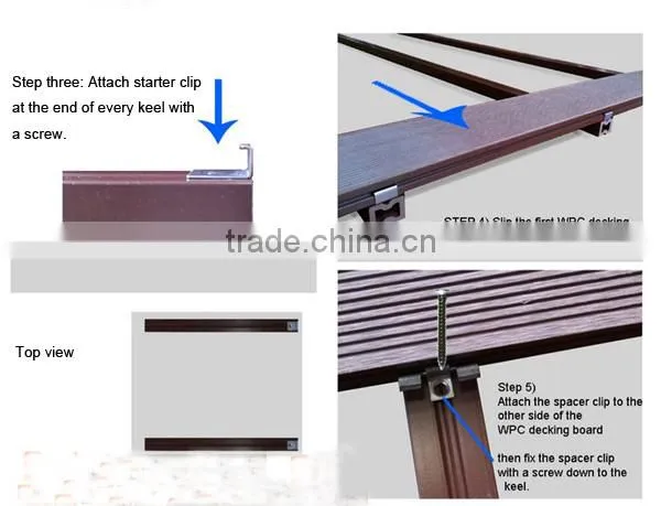 Rainbowwpc High impact-resistant wpc keel /wpc joist for flooring