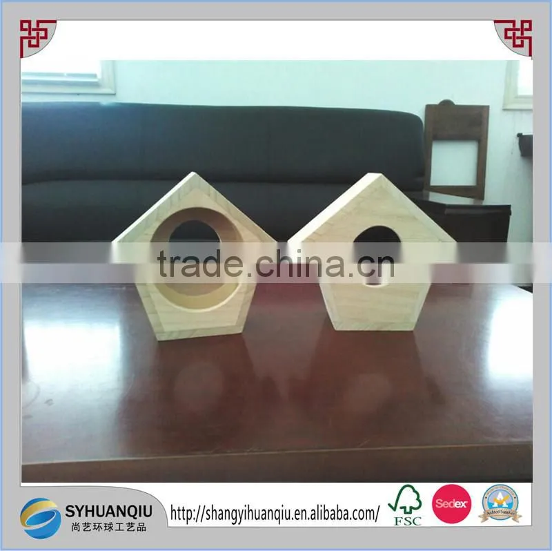 Wholesale cheap natural wooden bird nest toys