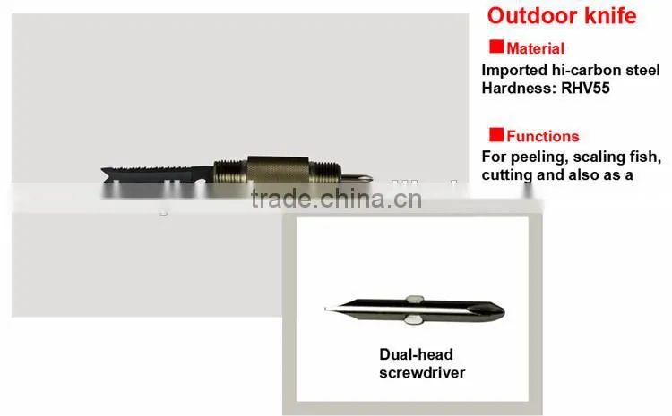 2015 New Idea Outdoor Equipment Multifunction Camping Shovel Survival Kit Emergency Tool