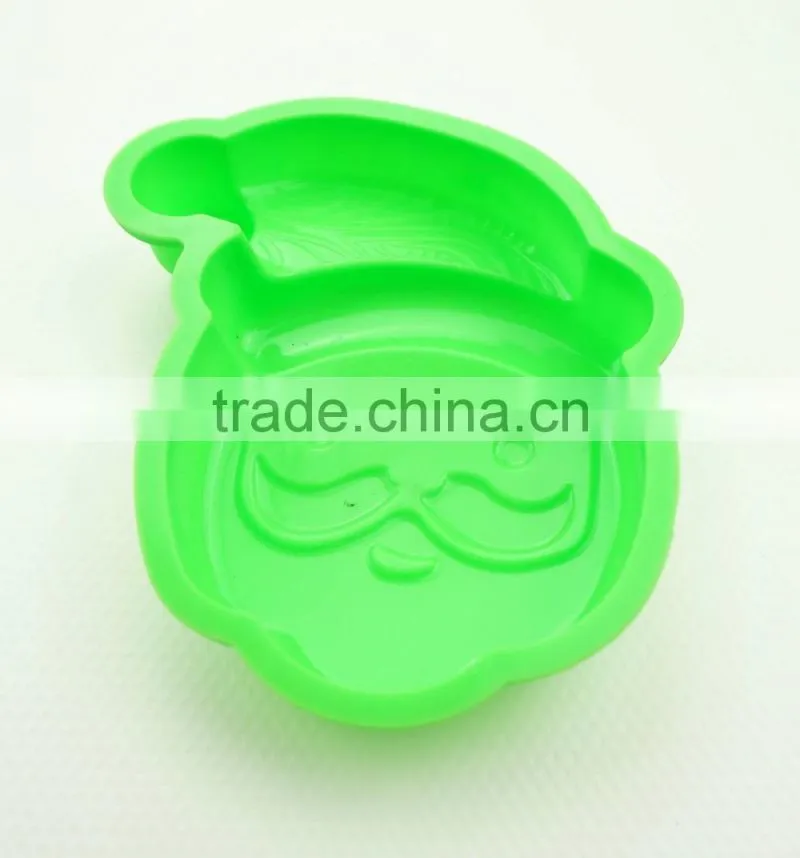 11183 High Quantity Eco-friendly Santa Claus shape silicone chocolate mould,soap mold,diy cake mould