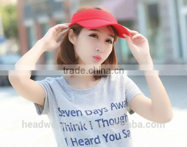 Custom Fashion Solid Color Mesh Fabric Sun Protection Visors China Factory