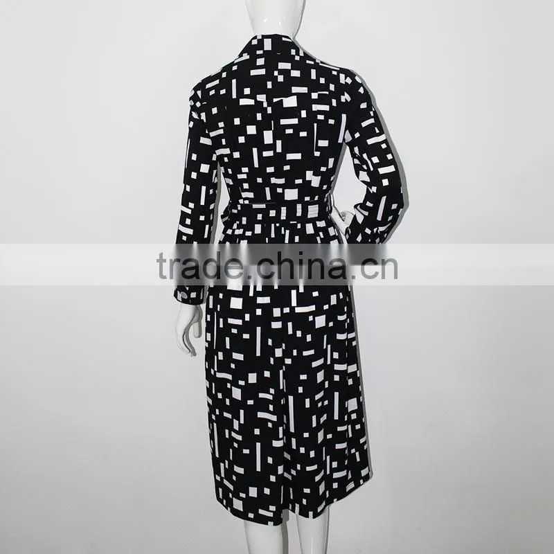 women classic black and white long skinny fancy life jacket for ladies