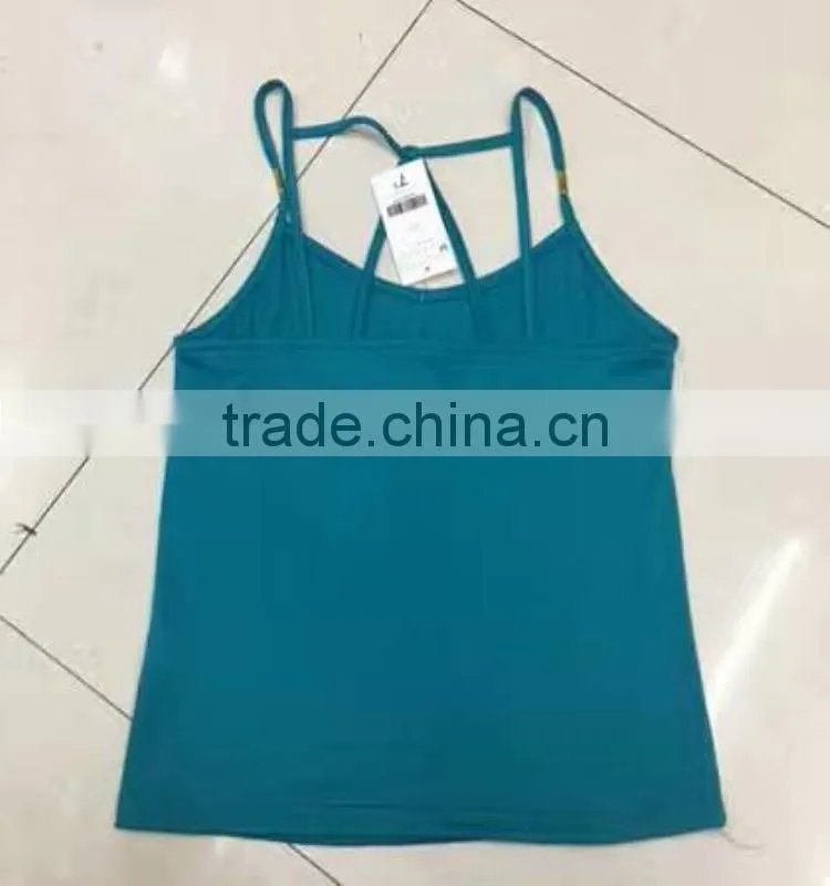 China stocklots ladies summer sleeveless bulk tank top