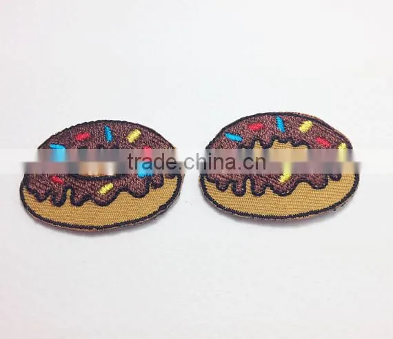 Custom high quality embroidered creative food patch for clothes embroidery patch made in china choose size/color
