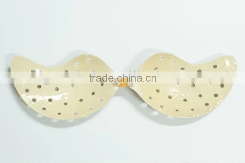 women deep cleavage v bra strapless invisible nude bra