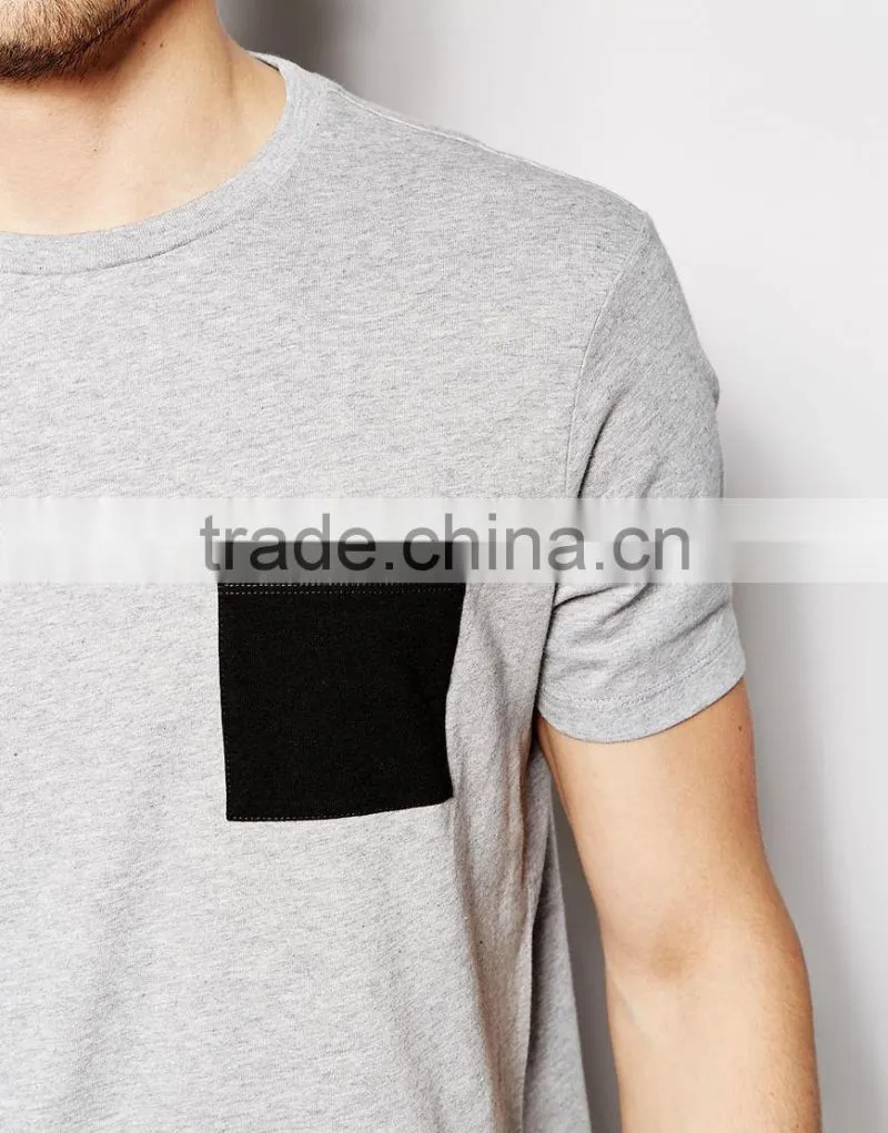 Contrast Pocket T-Shirt blank pocket t shirt wholesale