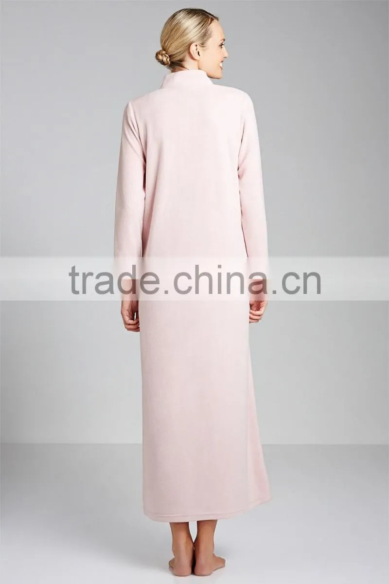 Women plain with pocket cheap fleece pajamas