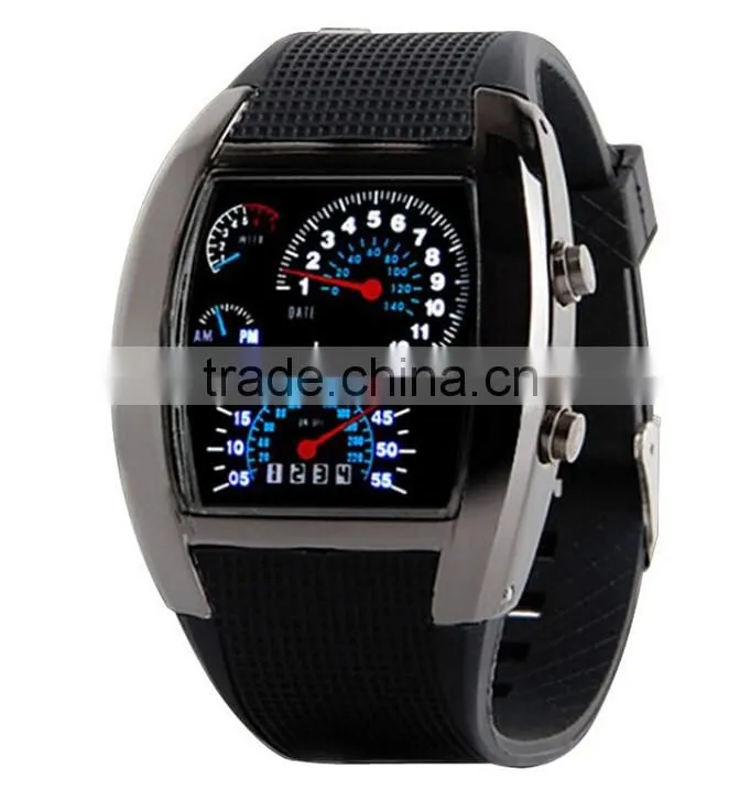 Wholesale OEM colorful Waterproof LED Watches Men Sport Watch with factory price