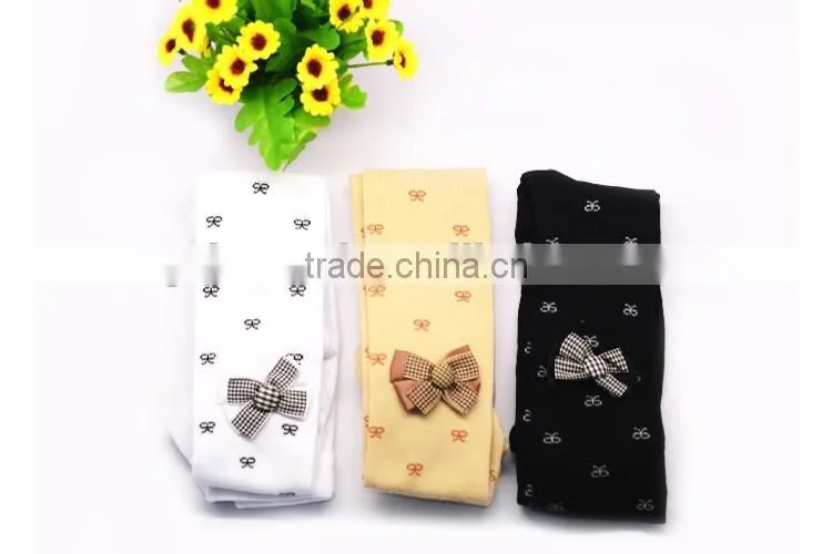 Bowknot printed school girls pantyhose