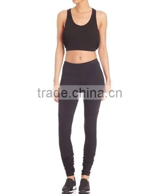 2017 Custom Breathable yogawear manufactre hot yogapants/tank top