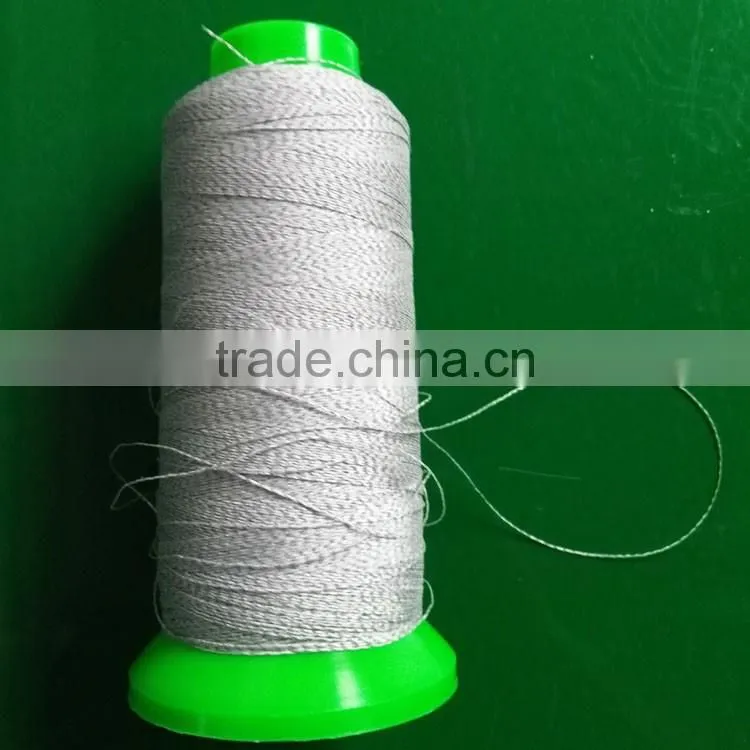2mm wide double sides reflective PET knitting yarn for making reflective band / 1.5mm single side reflective yarn