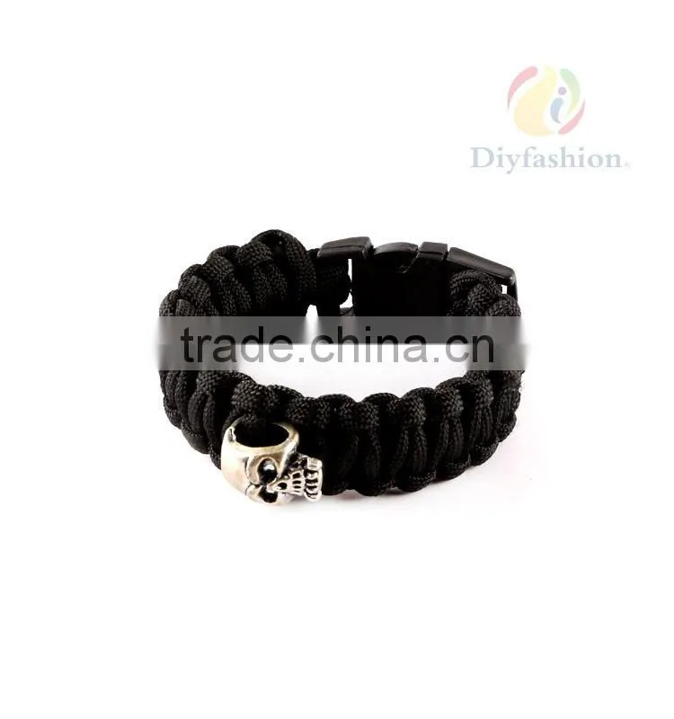 New Design Cheap Adjustable Stainless Custom In Paracord Bracelet PC6017-6