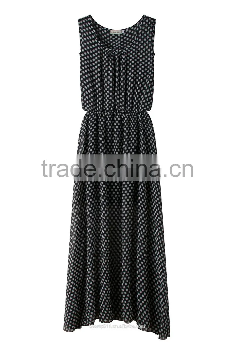hot Sleeveless O-Neck xxl size women Summer Dress Casual Sexy Long Party Dresses For Fat Girls SD60